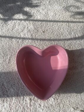 Chantal 3 Cup Pink Heart Casserole Dip Dish Bowl